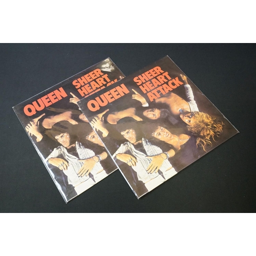 21 - Vinyl - 9 Queen LP's to include Self Titled, Queen 2, Sheer Heart Attack x 2, A Night At The Opera, ... 