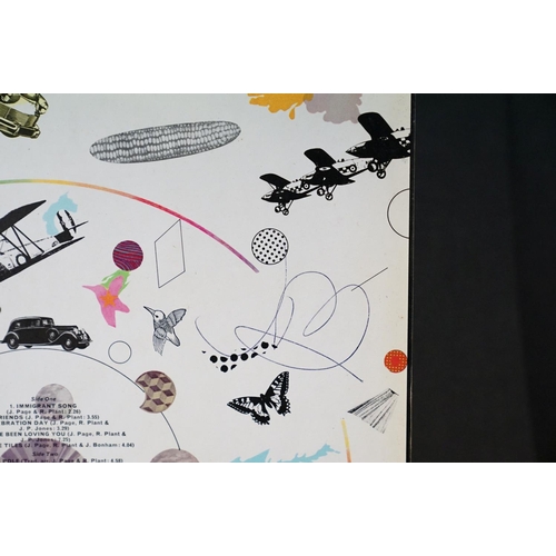 45 - Vinyl & Autographs - Led Zeppelin III signed to the inside of the gatefold sleeve by Robert Plant, J... 