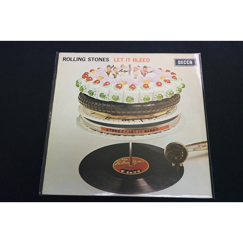 63 - Vinyl - Rolling Stones Let It Bleed x 2 (SKL 5025) unboxed blue Decca label with stereo inner and po... 