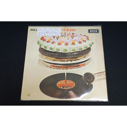 63 - Vinyl - Rolling Stones Let It Bleed x 2 (SKL 5025) unboxed blue Decca label with stereo inner and po... 