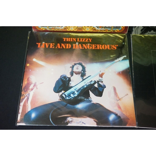 102 - Vinyl - Four Thin Lizzy LPs to include Jailbreak on Vertigo 9102008, Johnny the Fox 9102012, Bad Rep... 