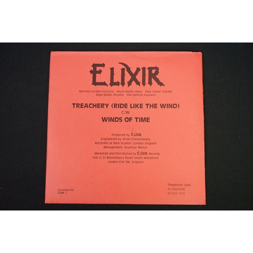 200 - Vinyl - NWOBHM Elixir Treachery Ride Like The Wind.  Highly desirable private pressing with original... 