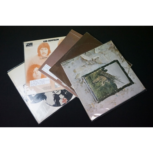 7 - Vinyl - 5 Led Zeppelin LP's to include One (588171) Atlantic Records plum labels, Two x 2 (588198 an... 