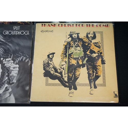 92 - Vinyl - Four Groundhogs LPs to include Split LBG83401, Who Will Save the World? UAG29237, Thank Chri... 