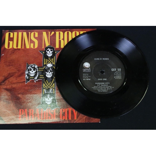 39 - Vinyl - Guns N Roses Appetite For Destruction LP on Geffen WX 125.  Sleeve Ex in shrink (opened), Vi... 