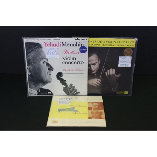 474 - Vinyl - Classical 3 HMV Yeheudi Menuhin LP's to include Franck: Sonata in A 10