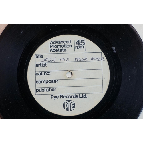 3 - Vinyl - Bob Dylan - Open The Door Homer ( 1967, Pye Records one sided UK Acetate). Unreleased earlie... 