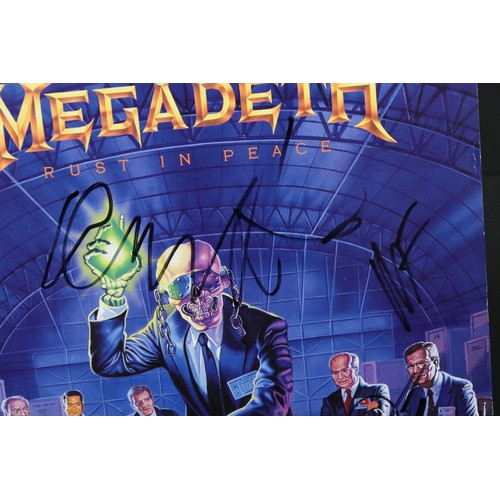 231 - Vinyl & Autographs - Megadeth Rust In Peace LP (EST 2132) fully signed to front of sleeve, along wit... 