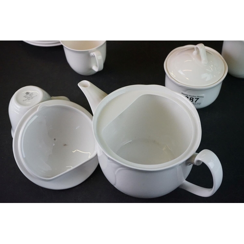 22 - Royal Doulton ' Profile ' Tea Set comprising Tea Pot, 2 Milk, Sugar and Six Cups & Saucers