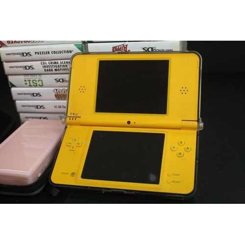 211 - Nintendo DSi and Nintendo 3DS handheld gaming consoles plus 25 x DS games to include Professor Layto... 