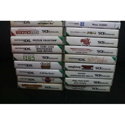 211 - Nintendo DSi and Nintendo 3DS handheld gaming consoles plus 25 x DS games to include Professor Layto... 