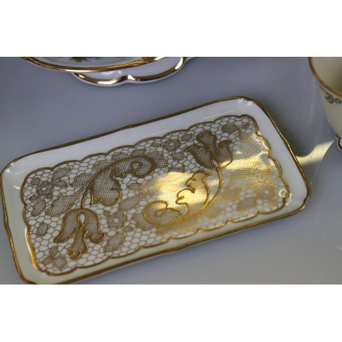 26 - Collection of Continental Cabinet Porcelain ware including German / Austrian Plate decorated with a ... 