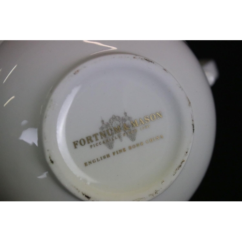 34 - Fortnum & Mason Fine Bone China Tea Set for one comprising Teapot, Cup and Saucer