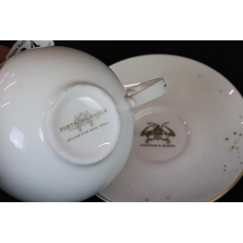 34 - Fortnum & Mason Fine Bone China Tea Set for one comprising Teapot, Cup and Saucer