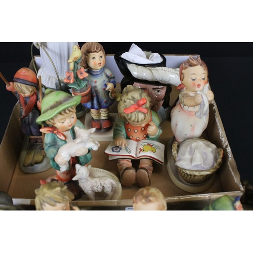 36 - Eleven Goebel Hummel Figures, tallest 15cm together with Royal Doulton Medium D'Artagnan Character J... 