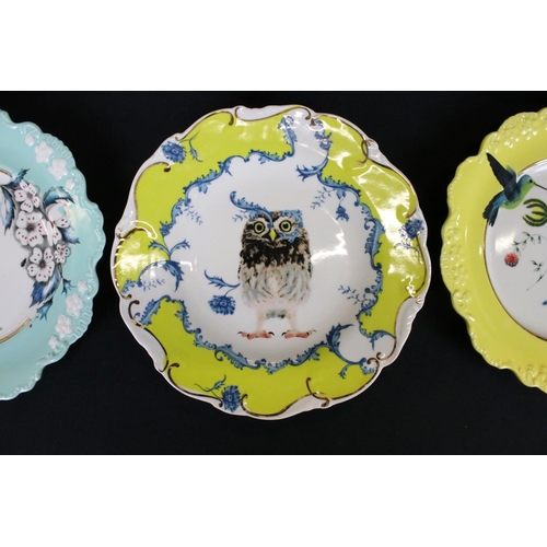 37 - Set of Six ' Nature Table ' Plates designed by Lou Rota, 24cm diameter