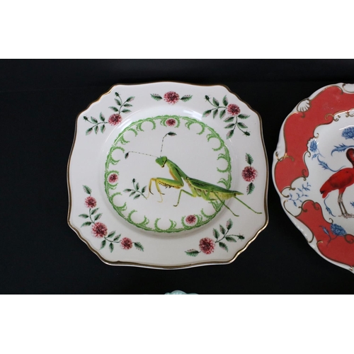 37 - Set of Six ' Nature Table ' Plates designed by Lou Rota, 24cm diameter
