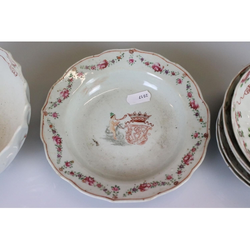 8 - Set of Six Newhall Fluted Tea Bowls with five matching Saucers,13cm diameter and a Slop Bowl togethe... 