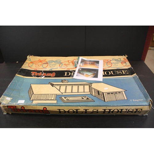 333A - 1960's Tri-ang Dolls House, model ' C ' Bungalow, flat-packed in original box, unchecked (box with s... 