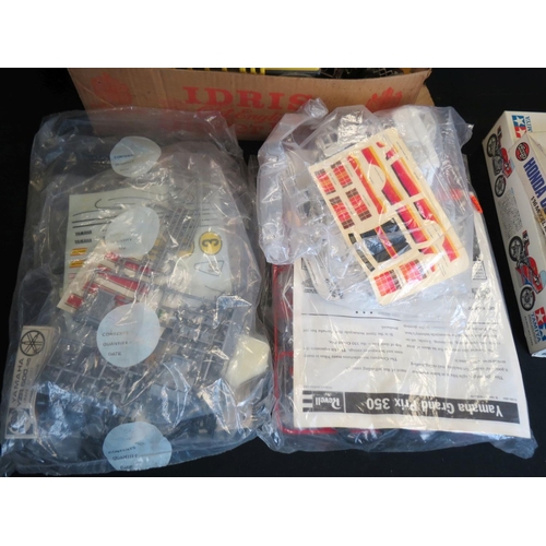 259 - Quantity of plastic model kits to include 3 x boxed kits (Tamiya RS1000 Endurance Racer, Airfix Hond... 