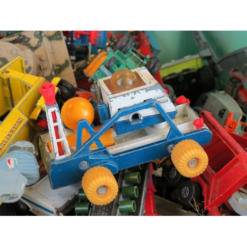 458 - Large quantity of play worn diecast, tin plate & plastic models from the 1960s to 1980s to include M... 