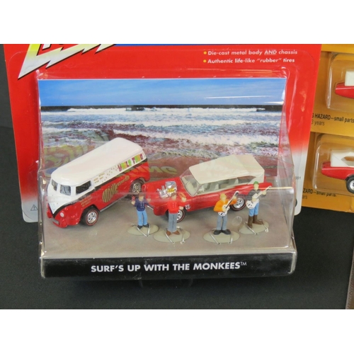 467 - 13 Carded Johnny Lightning The Monkees diecast models to include 10 x Hollywood on Wheels (all varia... 