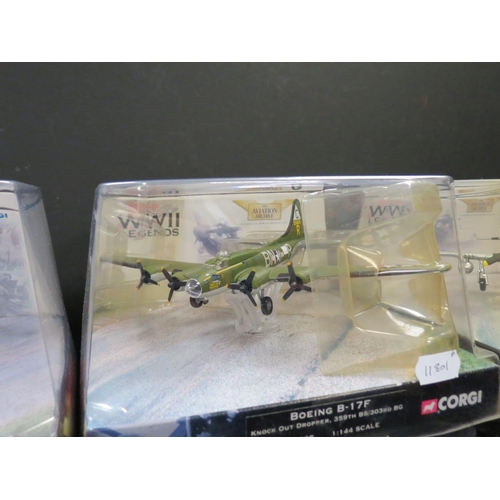 471 - Six cased Corgi Aviation Archive 1:72 diecast models to include AA31909 SuperMarine Spitfire Mk.VB, ... 