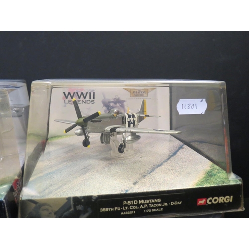 471 - Six cased Corgi Aviation Archive 1:72 diecast models to include AA31909 SuperMarine Spitfire Mk.VB, ... 