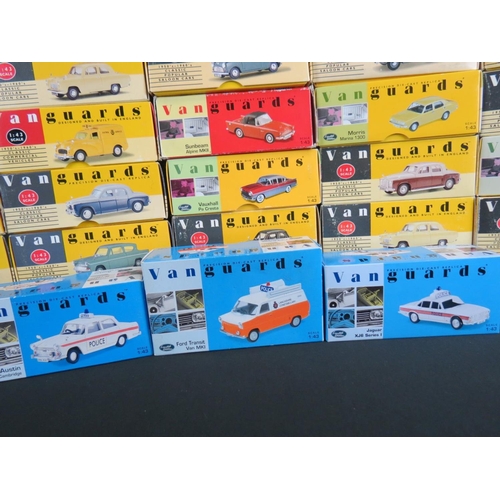 476 - 38 Boxed 1:43 Vanguards diecast models, diecast vg, boxes gd overall