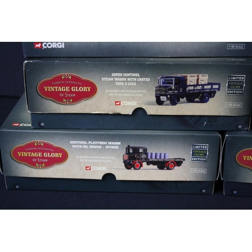 402 - Six boxed ltd edn Corgi Vintage Glory of Steam diecast to include 80004 Sentinel Platform Wagon, 800... 