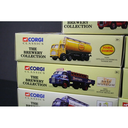 361 - 11 Boxed Corgi Classics The Brewery Collection diecast models plus a boxed Corgi The Whiskey Collect... 