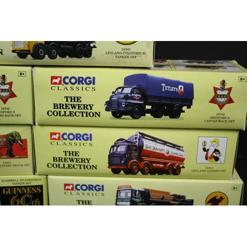 361 - 11 Boxed Corgi Classics The Brewery Collection diecast models plus a boxed Corgi The Whiskey Collect... 