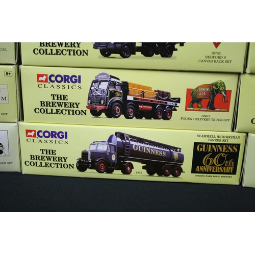 361 - 11 Boxed Corgi Classics The Brewery Collection diecast models plus a boxed Corgi The Whiskey Collect... 