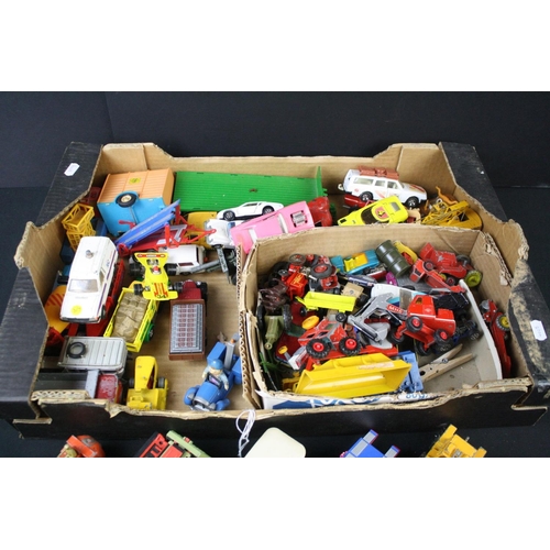 372 - Quantity of play worn diecast & plastic  models, circa 1970s, to include Dinky, Britains, Matchbox e... 