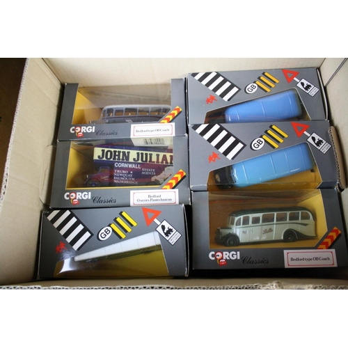 442 - Around 45 boxed Corgi Classic diecast models to include Vans & Buses (4 boxes)