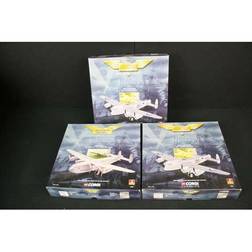 443 - Five boxed 1:144 Corgi The Aviation Archive Military diecast model planes to include 48103 Boeing C-... 