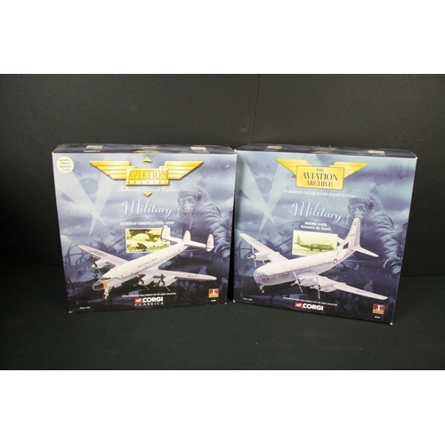 443 - Five boxed 1:144 Corgi The Aviation Archive Military diecast model planes to include 48103 Boeing C-... 