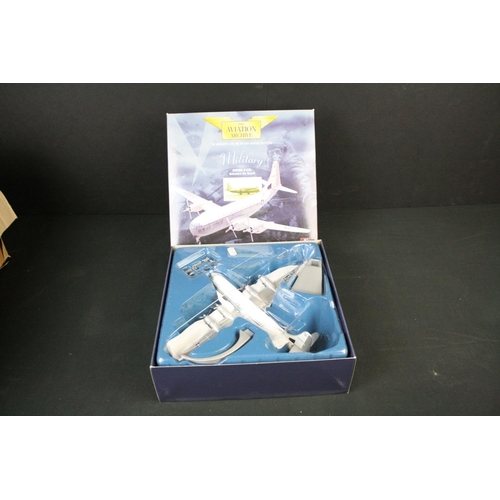 443 - Five boxed 1:144 Corgi The Aviation Archive Military diecast model planes to include 48103 Boeing C-... 