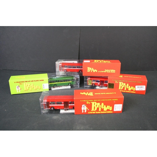 491 - Seven boxed / cased 1:76 Britbus diecast models to include GS02 Guy Arab III Midland Red (BMMO), 621... 