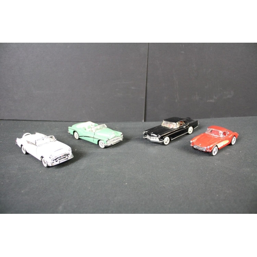 503 - Franklin Mint The Classic Cars of the 50s complete set with wooden display stand & binder with magaz... 