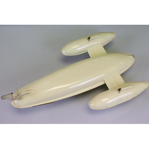 279 - Boxed Sutcliffe Bluebird II Speedboat tin plate model, vg condition with vg box