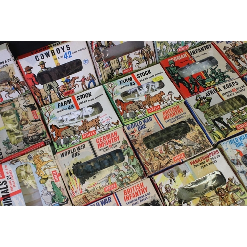 289 - Airfix 1/72 figures - Around 50 boxed plastic figure sets to include Romans, Cowboys, Civilians, Far... 