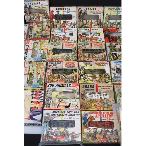 289 - Airfix 1/72 figures - Around 50 boxed plastic figure sets to include Romans, Cowboys, Civilians, Far... 