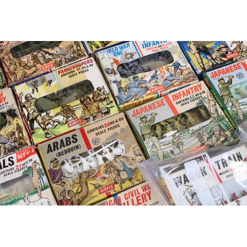 289 - Airfix 1/72 figures - Around 50 boxed plastic figure sets to include Romans, Cowboys, Civilians, Far... 