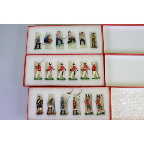 293 - 27 Boxed contemporary metal figure sets to include Good, Tradition, Britains featuring British Navy,... 