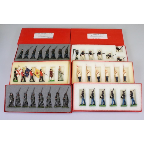 293 - 27 Boxed contemporary metal figure sets to include Good, Tradition, Britains featuring British Navy,... 