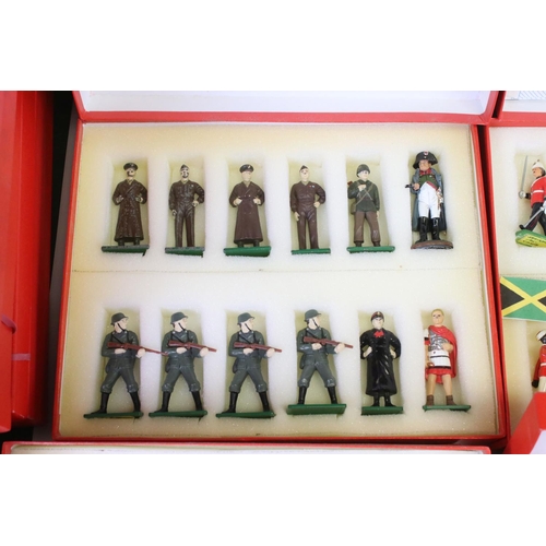 293 - 27 Boxed contemporary metal figure sets to include Good, Tradition, Britains featuring British Navy,... 