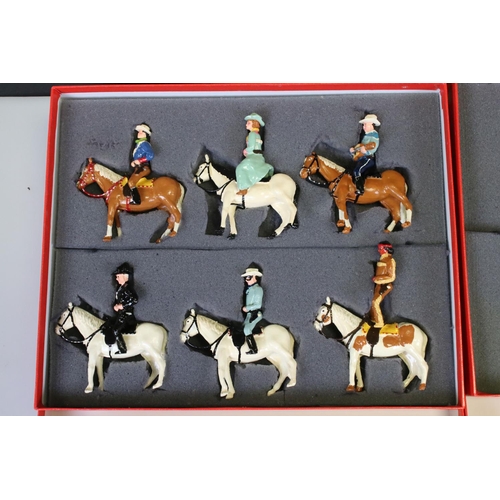 296 - Nine boxed Good Soldiers metal figure sets to include Women's Service Saluting, Cowboys 1, Cowboys 2... 