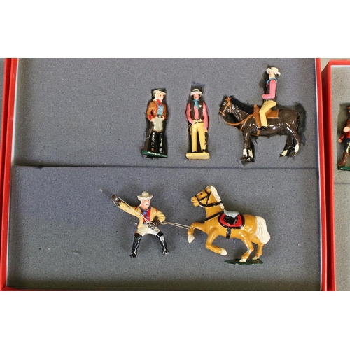 296 - Nine boxed Good Soldiers metal figure sets to include Women's Service Saluting, Cowboys 1, Cowboys 2... 