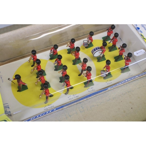 299 - Boxed Britains 7244 Eyes Right Full Band of the Scots Guards figure set (writing to base if display ... 